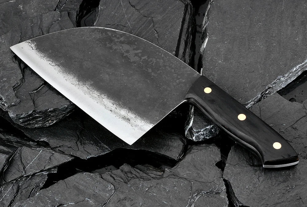 Handmade Forged Cleaver Knife Chef Knife High Hardness Steel Blade Full Tang Butcher Slaughter Pro Kitchen Chopping Slicing Tool