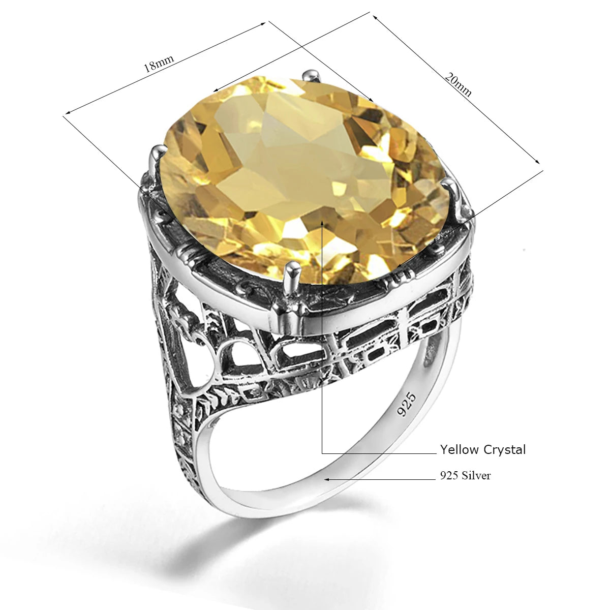 Real 925 Silver Women Amethyst Gemstone Ring Wedding Rings Handmade Processing Victorian Antique Jewelry
