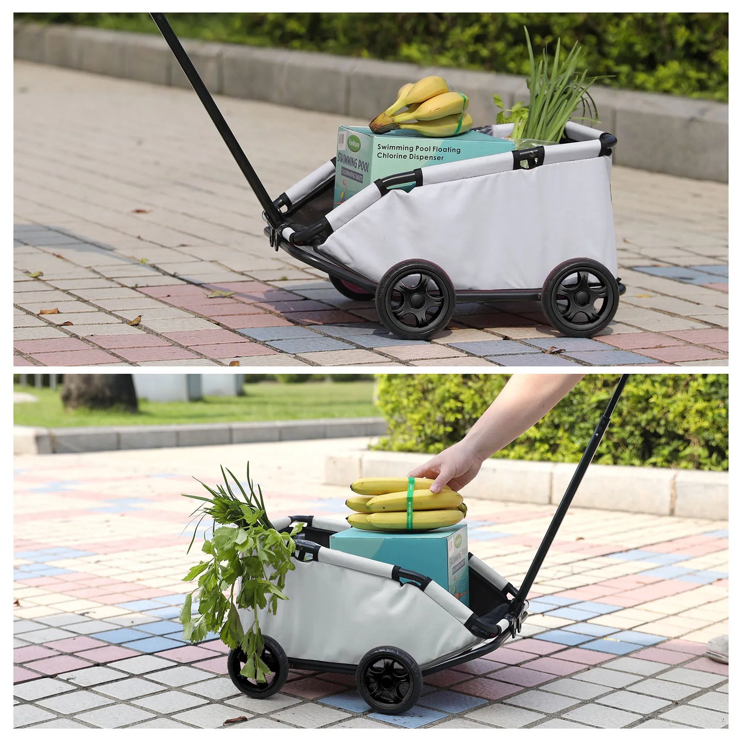 Compact Rotating Pet Stroller - 4-Wheel Foldable for Cats & Small Dogs