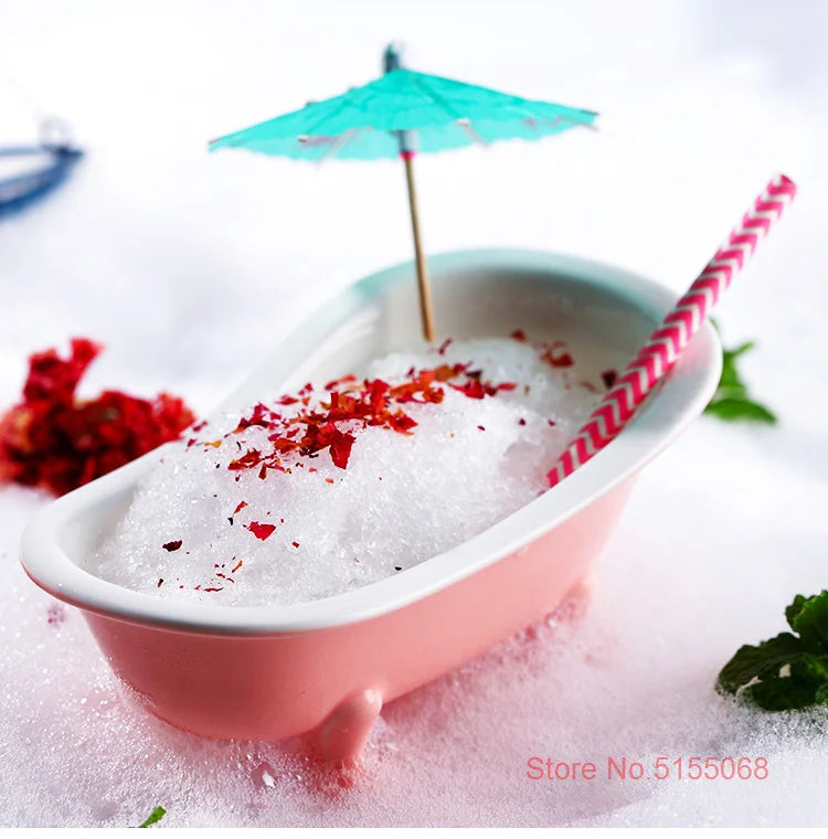 Bathtub Cocktail Glass Ceramics American Bar Party Drinkware Mixed Wine Glasses Creative Dessert Cake Smoothie Cup Tiki Mug