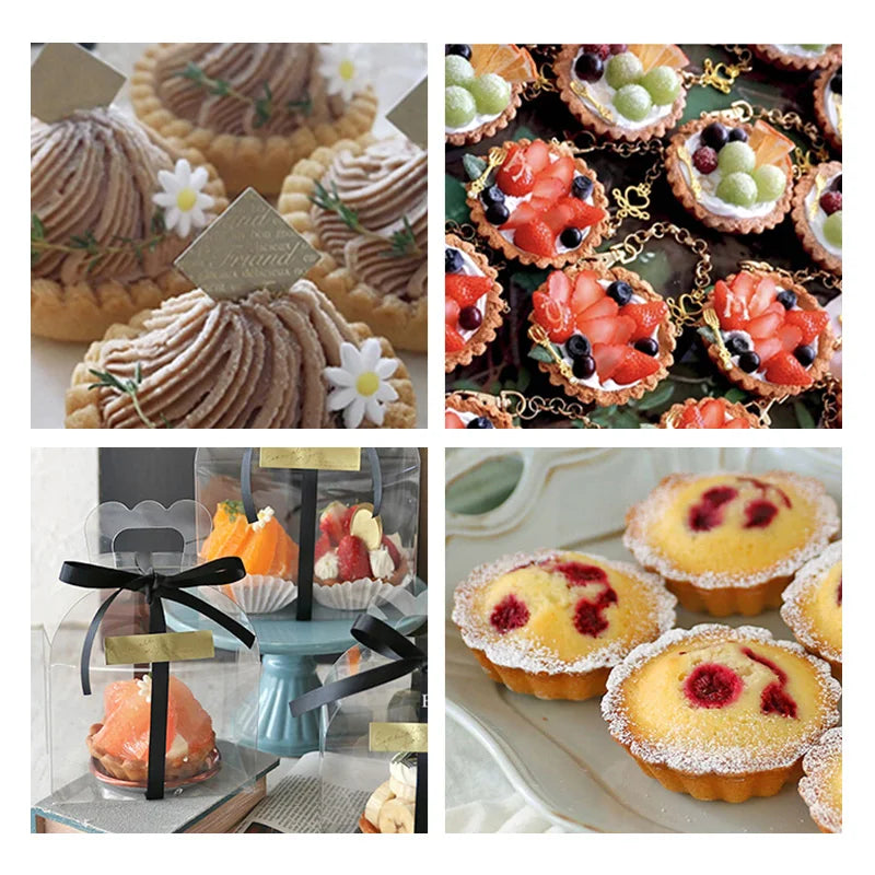 Carbon Steel Flower Lace Bakeware Mold Mini Cupcake Biscuit Mold Cookie Fruit Egg Tart DIY Mould Kitchen Pastry Baking Tool