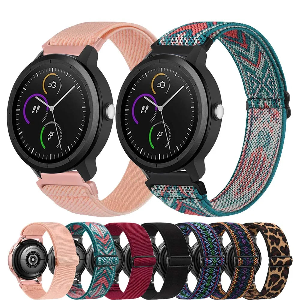 Elastic Strap for Garmin Forerunner 55 245 645 Music Band Bracelet Watchband for Garmin Venu /Vivoactive 3 Music/Vivomove HR