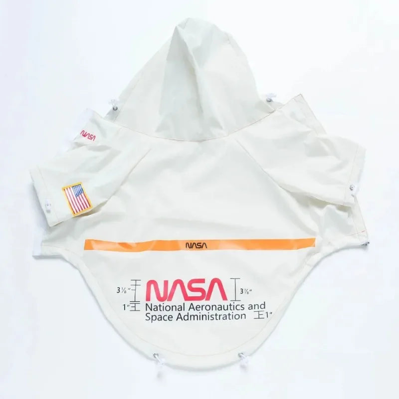 Reflective Space Suit Dog Raincoat - Waterproof Hoodie for All Sizes