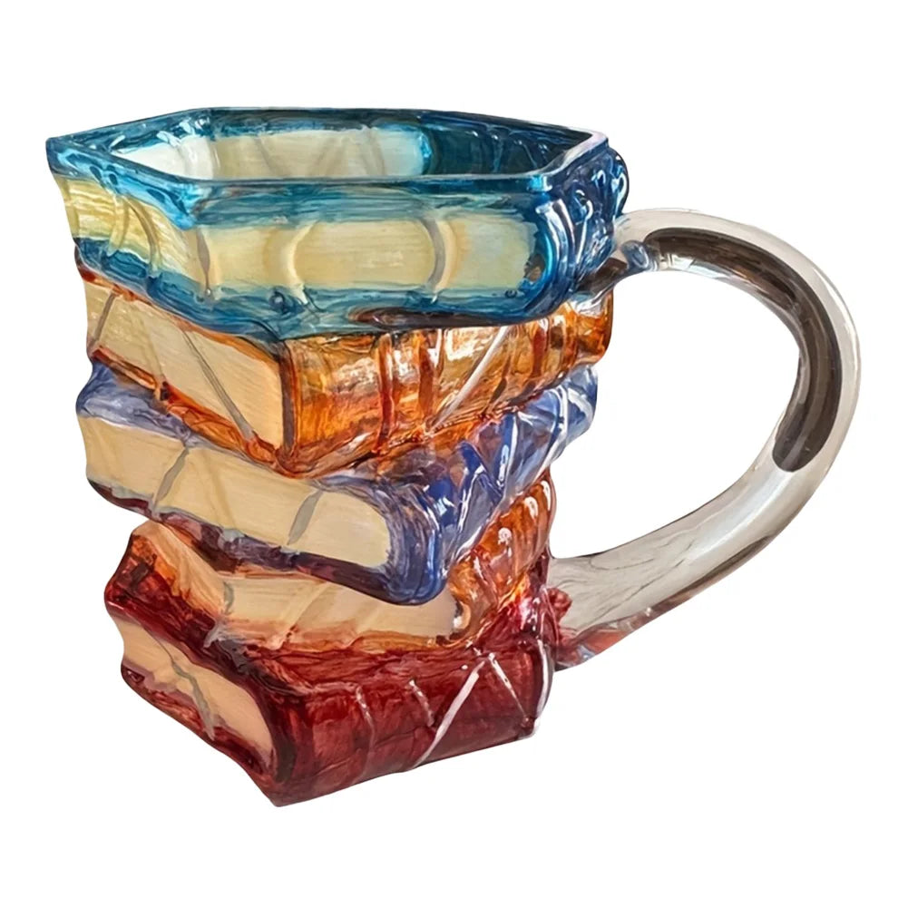 Books Drinking Container Wear Resist Unique Handmade Drink Cup Multi-Purpose Creative Book-Shaped Drinkware for Friends Gift