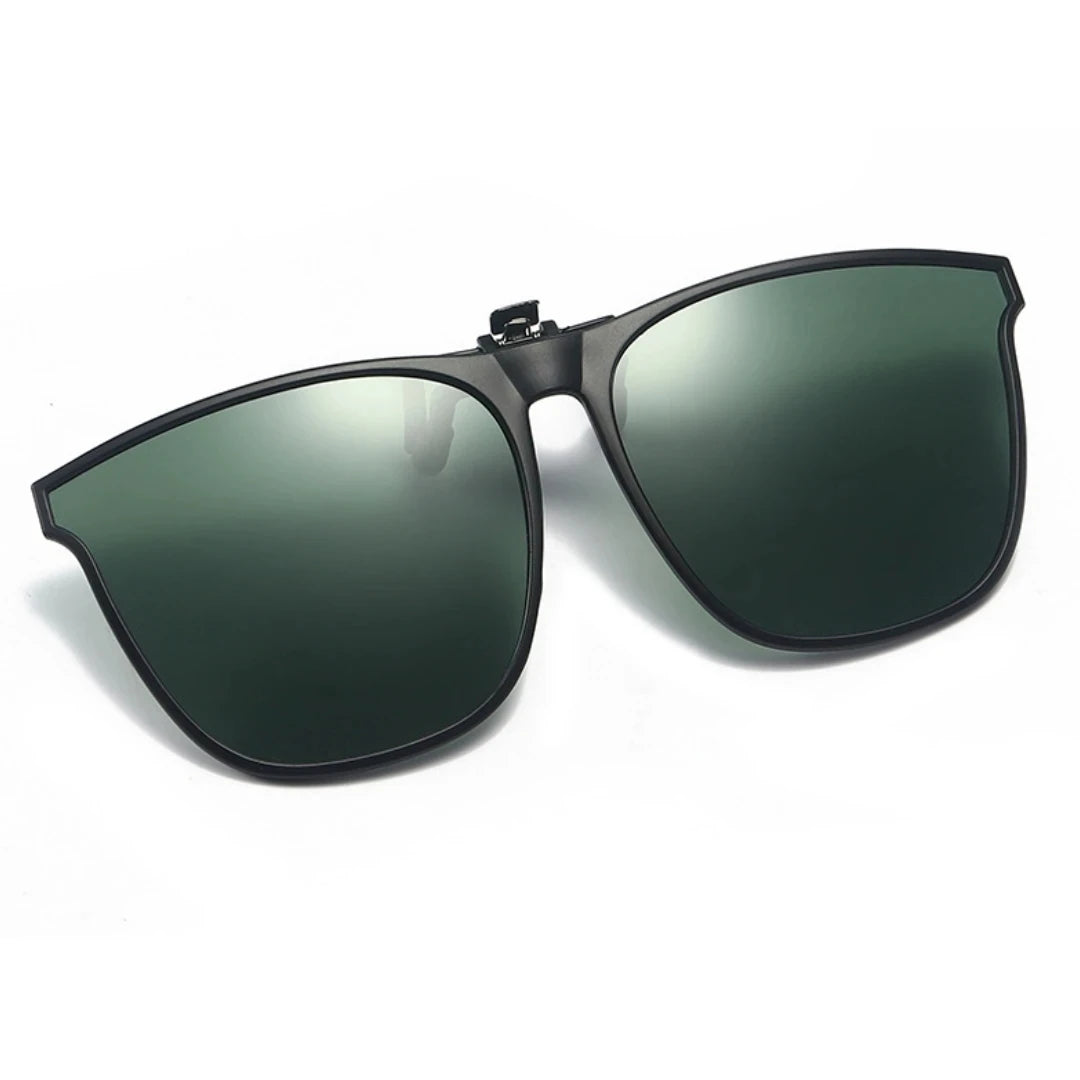 Photochromic Clip-On Sunglasses – Polarized Anti-Glare Night Vision Driver Glasses