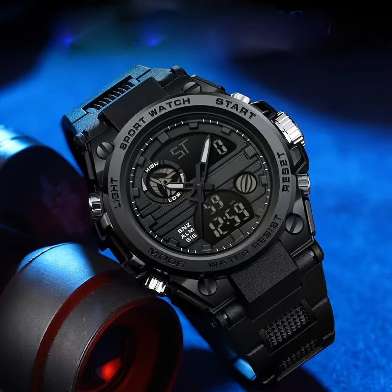 Electronic Watch Men's Trendy Fashion Sports Night Light Waterproof Youth Junior High School Student Watch