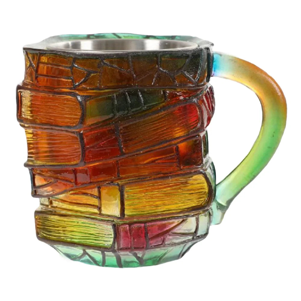 Books Drinking Container Wear Resist Unique Handmade Drink Cup Multi-Purpose Creative Book-Shaped Drinkware for Friends Gift
