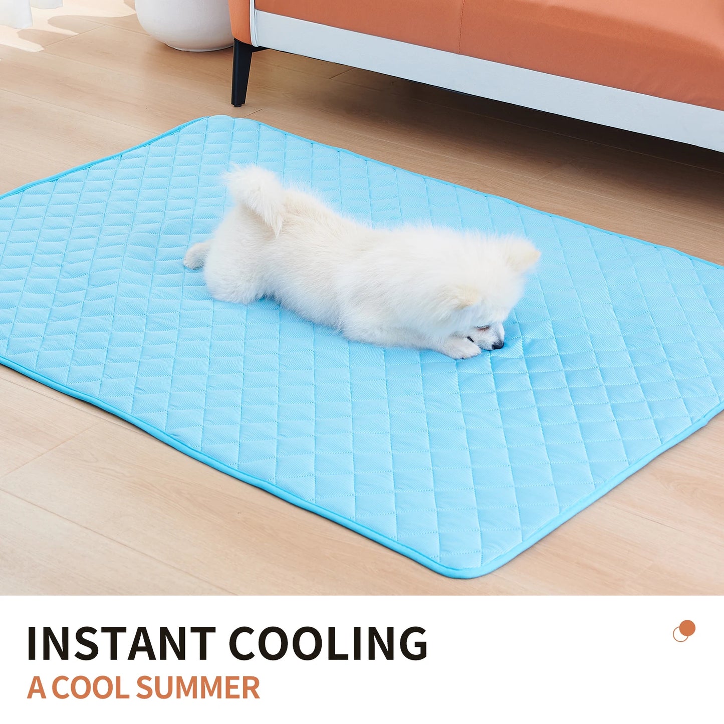 Portable Dog Cooling Mat - Ice Silk Pet Pad for Indoor & Outdoor Use