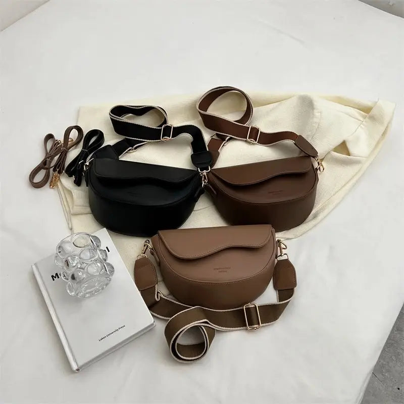 Leather Casual Ladies Shoulder Bag Women's Flap Crossbody Bag