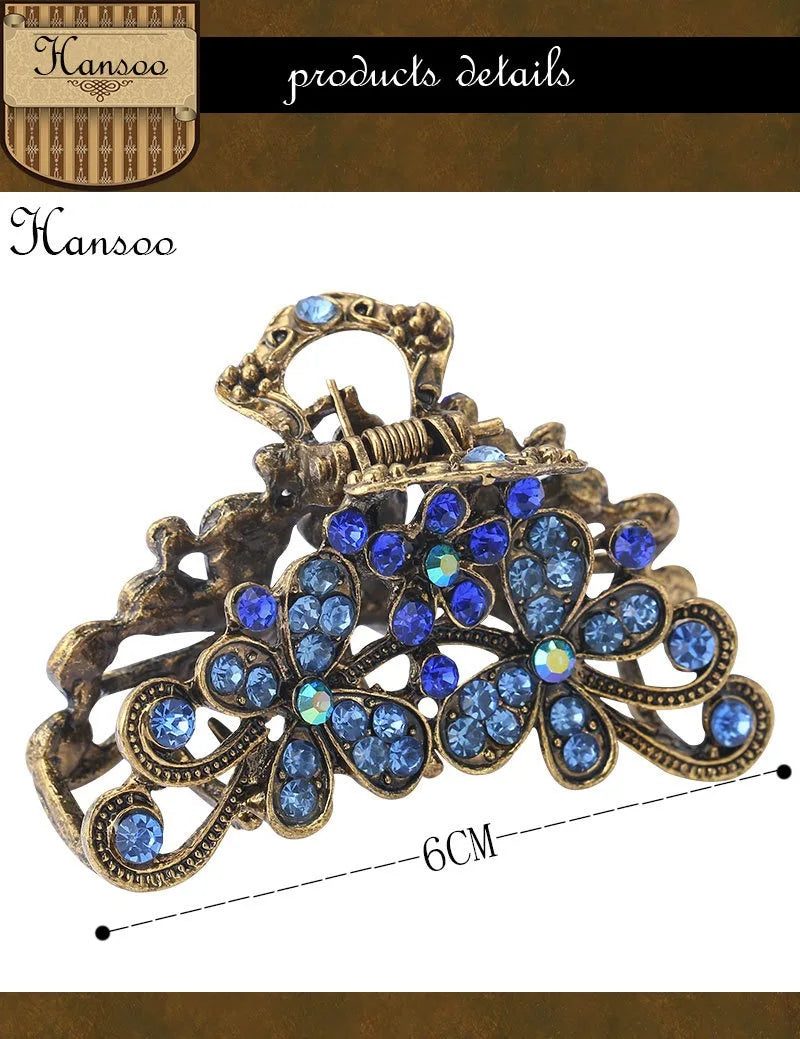 Large Frosted Square Hair Claw Clip – Solid Color Barrette for Women & Girls