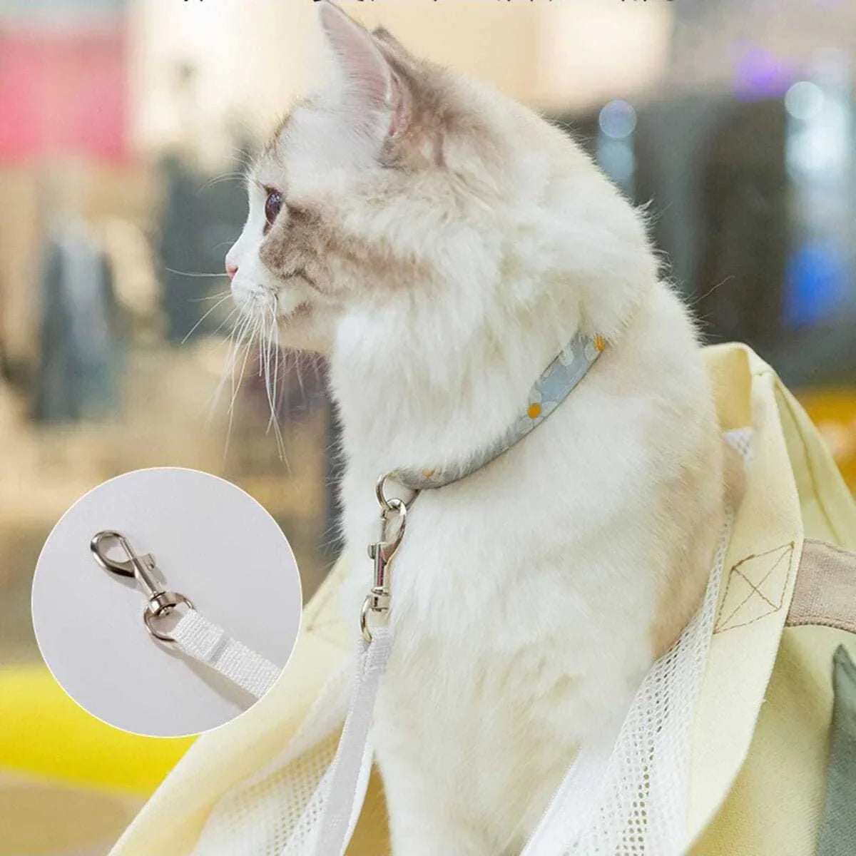 Cat Carrier Bag Pet Dog One Shoulder Canvas Transport Bag Fashion Portable Handbag Puppy Kitten Sling Bag Out Travel Backpack