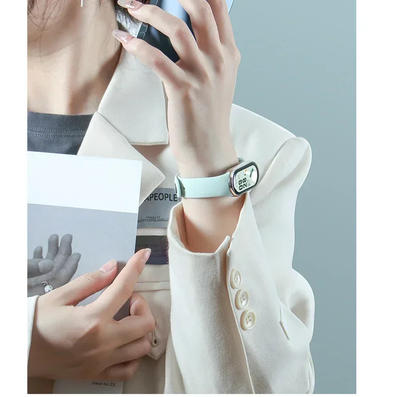Sport Watchbands For Xiaomi Mi band 8-9 NFC Replacement miband9/8 silicone Bracelet waterproof Strap smart mi band 9 Accessories