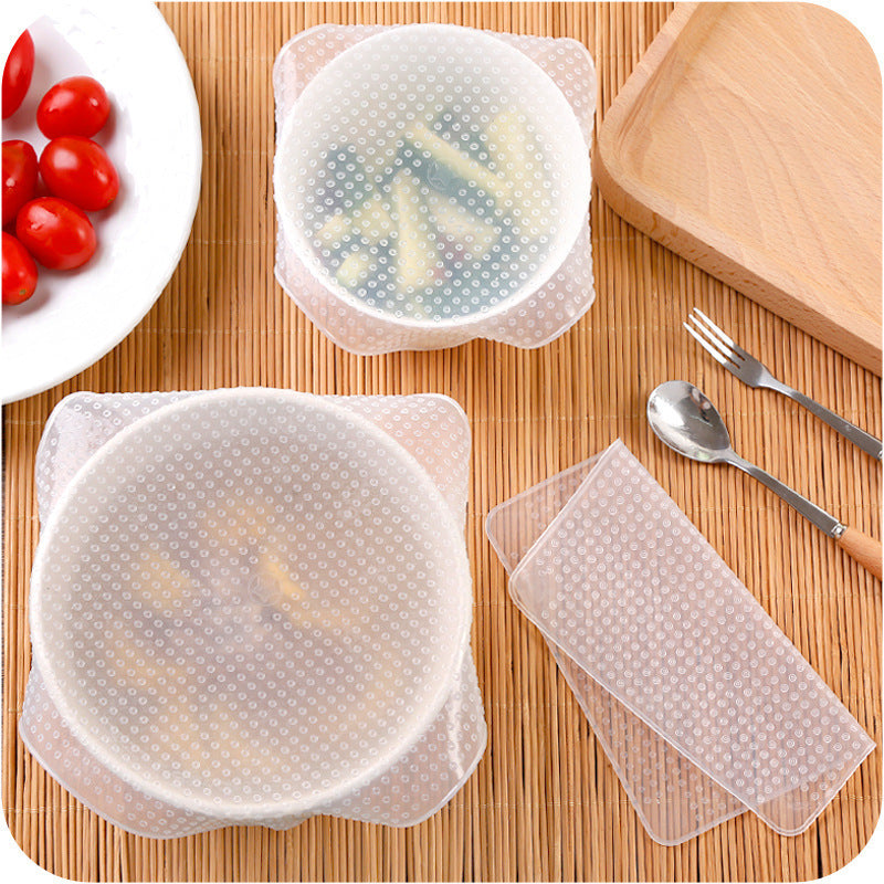 Kitchen Adaptable Silicone Lids Reusable Silicone Cover Bowl Food Wrap Seal Vacuum Lid Stretch Multifunctional Fresh Keeping