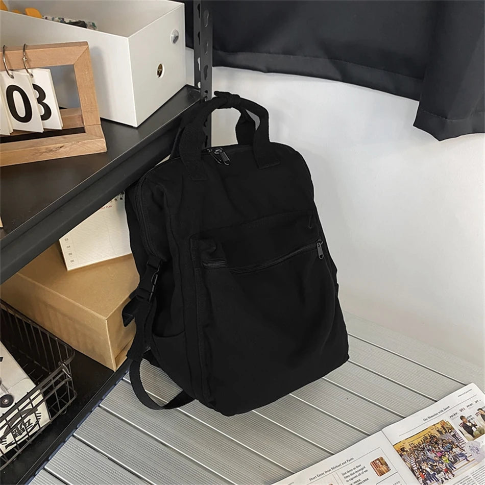 Canvas Backpack Vintage School Bag