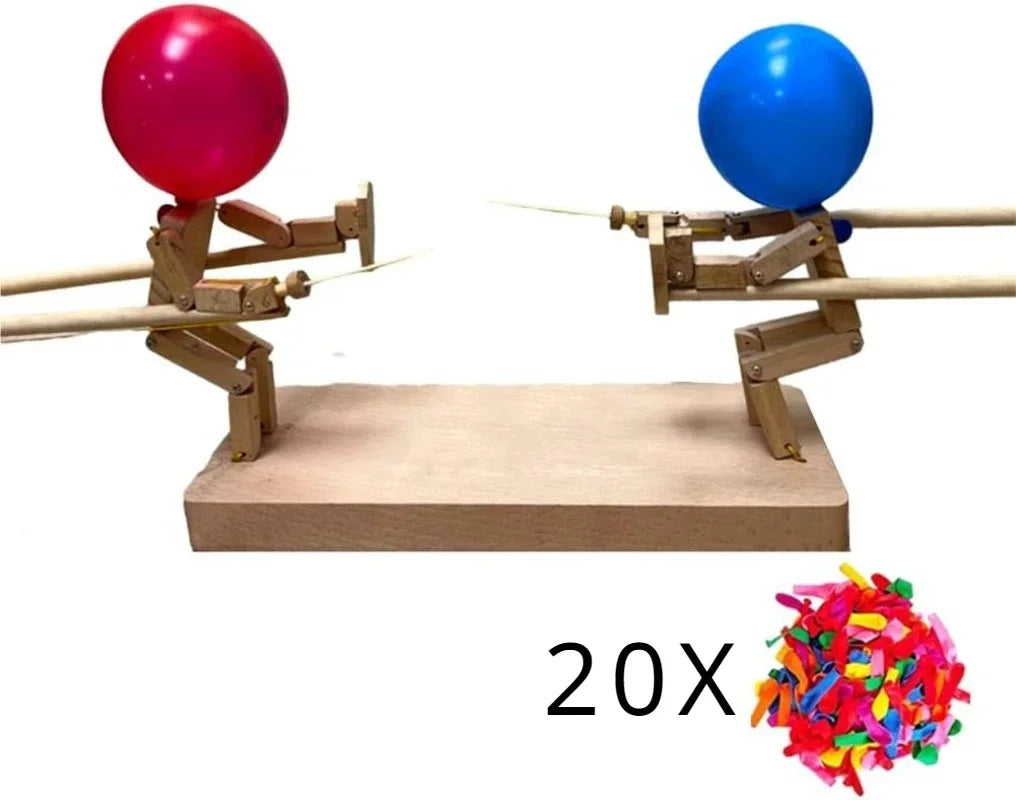 Balloon Battle Handmade Wooden for 2 Players