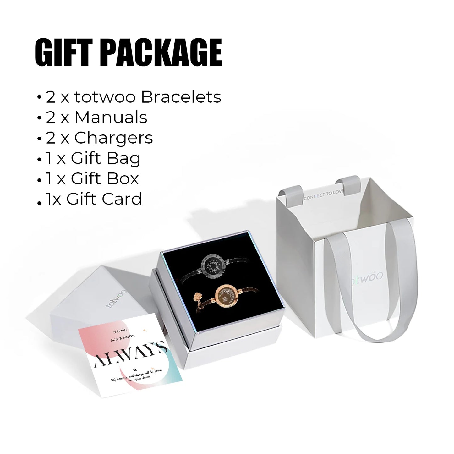 Long Distance Relationship Gifts Smart Sun&Moon Love Bracelet