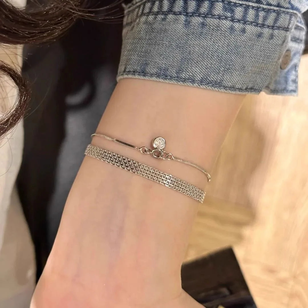 925 Sterling Silver Milan Chain High Quality Bracelets Woman Couple Vintage Luxury Designer Jewelry Accessories Jewellery