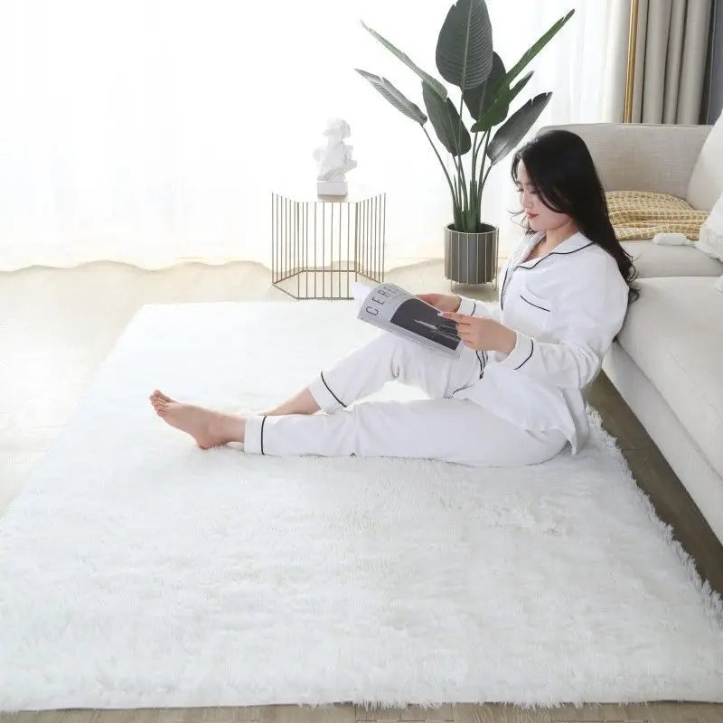 Fluffy Large Carpet Living Room Plush Lounge Rug in The Bedroom Floor Mat Soft Velvet Carpets For Children Kids Decoration 