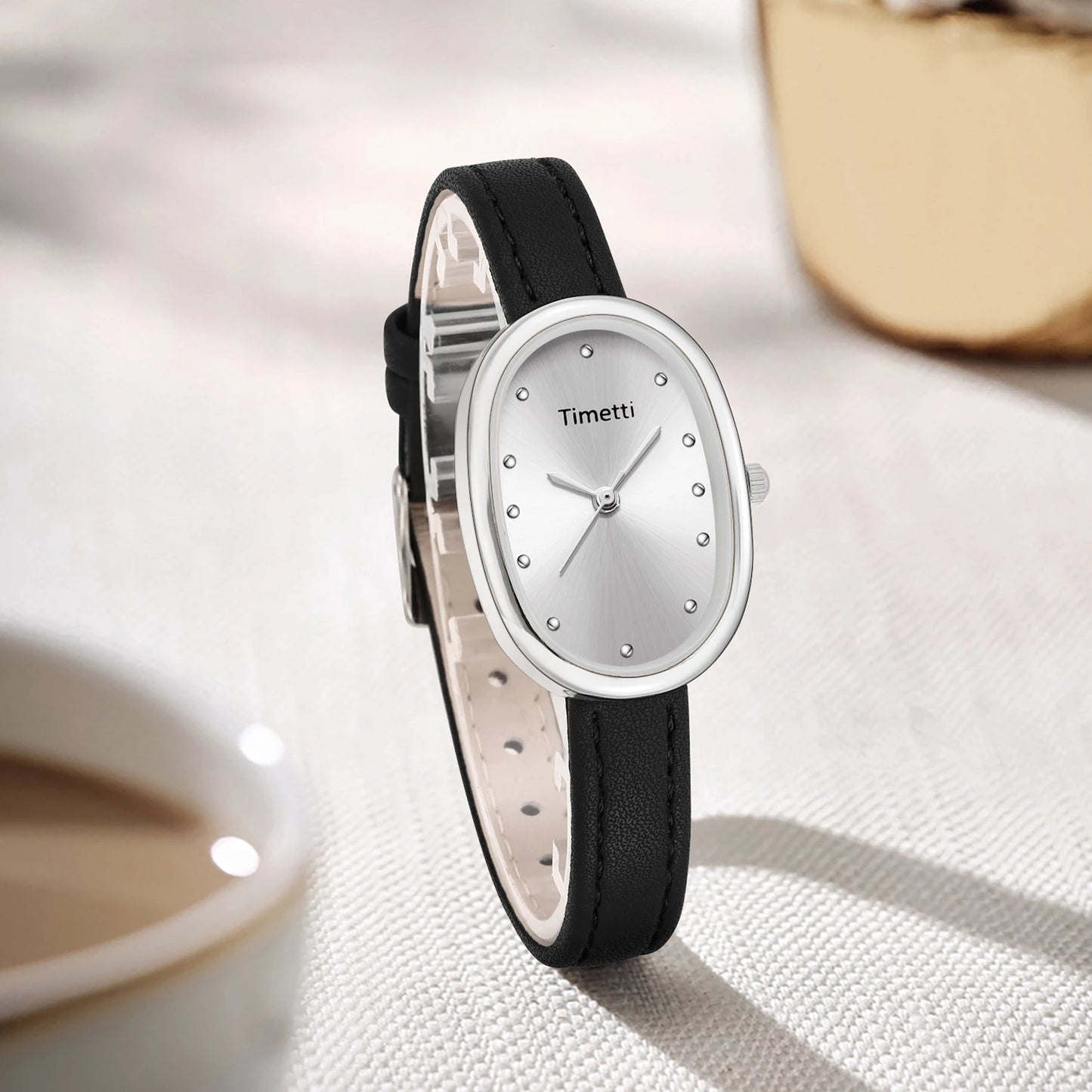 1 Piece of Women's Literary Belt Casual Retro Small Square Quartz Watch Suitable for Daily Wear