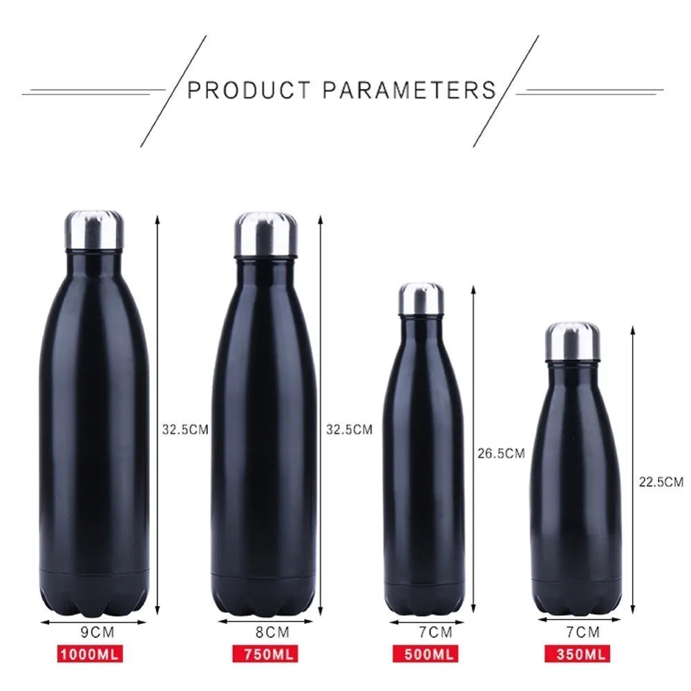 304 Stainless Steel Double-Wall Vacuum Flask – Sport Hot & Cold Thermal Bottle