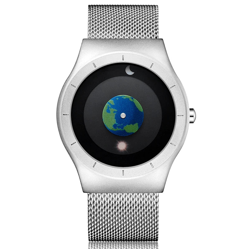Minimalist Unisex Watch for Men Women Couple Simple Style Unique Dial Quartz Wristwatch Male Female Unique Pointer Wrist Clock