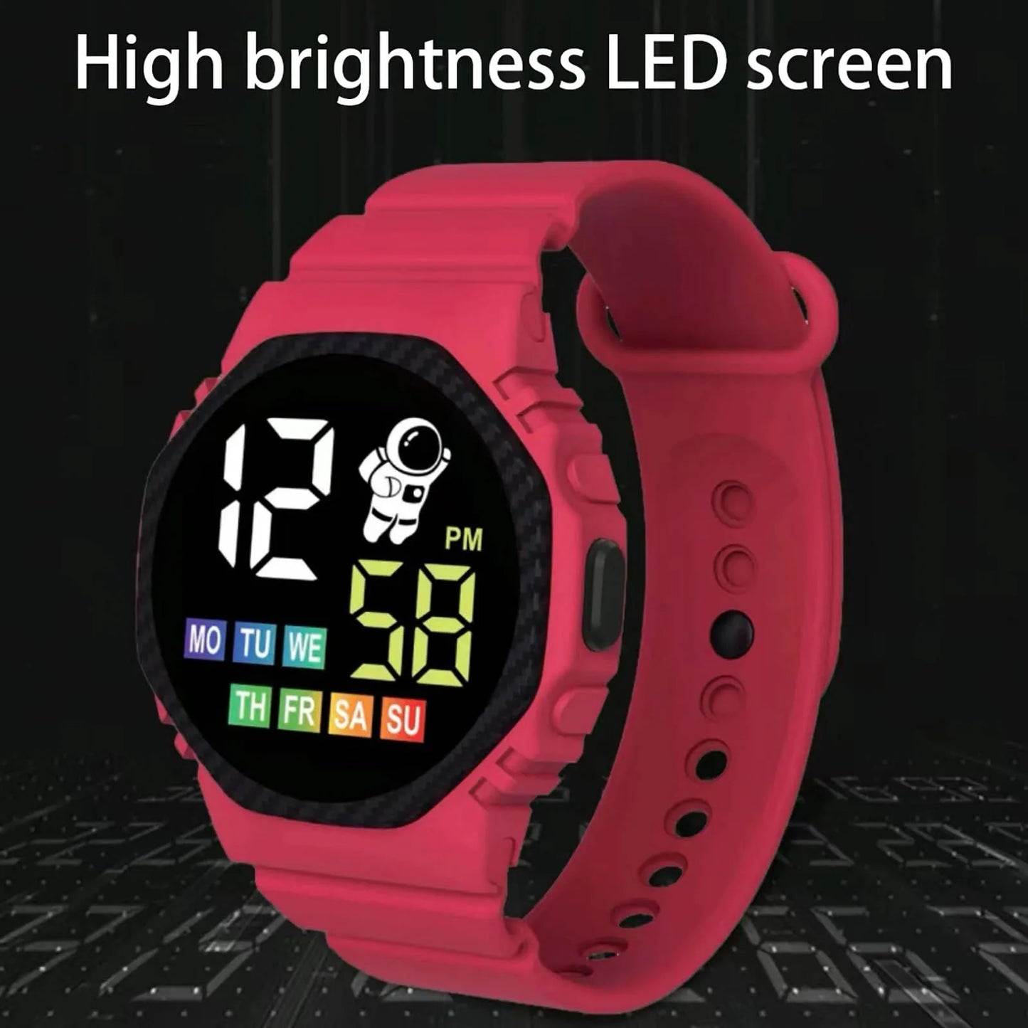 Digital Watch Sports Electronic Watch Waterproof Men'S And Women'S Children'S Outdoor Watch Led Display Multi-Function Digital