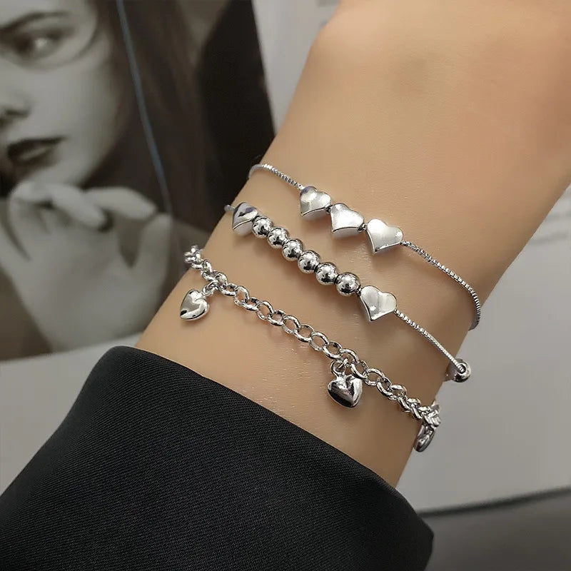 VENTFILLE 925 Silver Diamond-Studded Butterfly Bracelet Women's Fashion Temperament Flower Adjustable Bracelet
