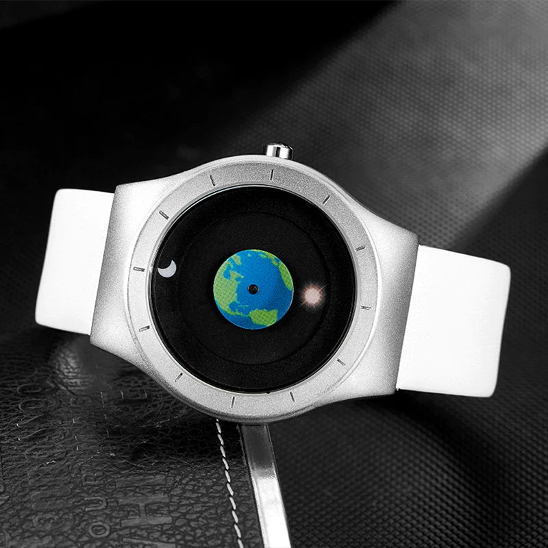 Minimalist Unisex Watch for Men Women Couple Simple Style Unique Dial Quartz Wristwatch Male Female Unique Pointer Wrist Clock