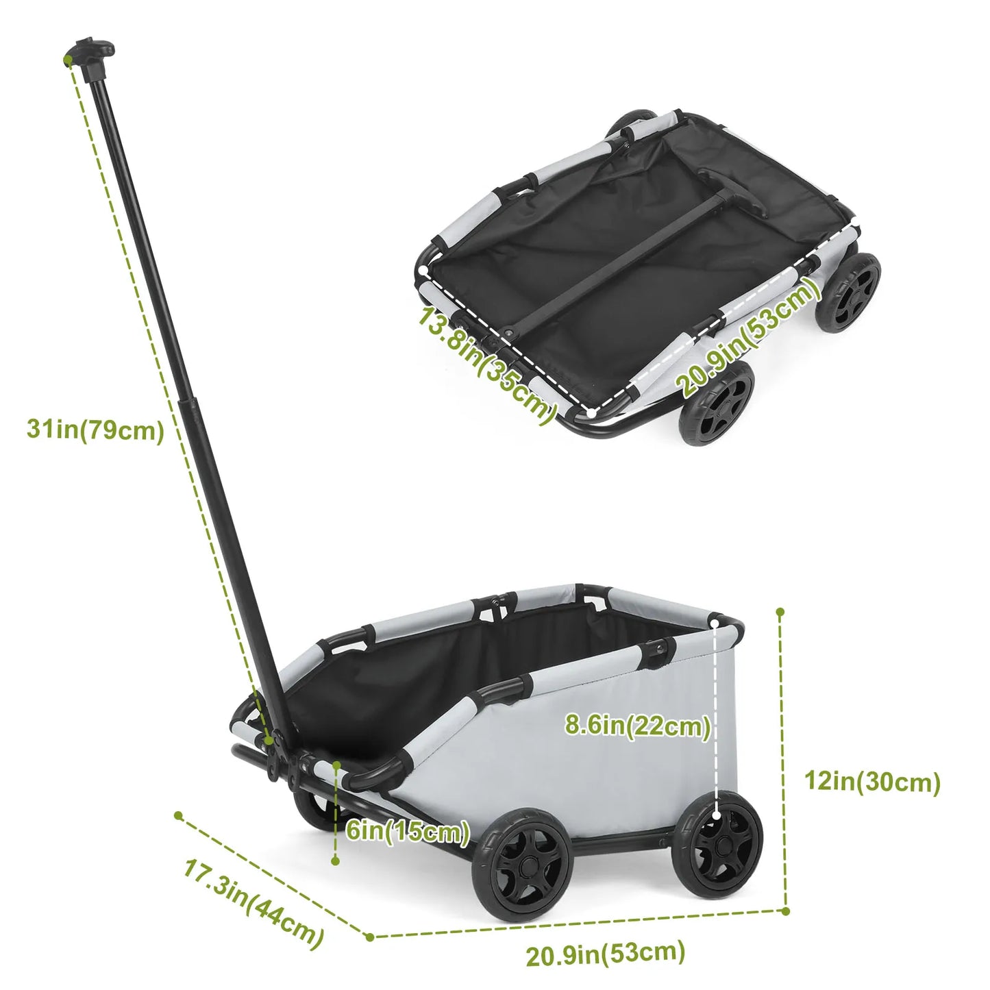 Compact Rotating Pet Stroller - 4-Wheel Foldable for Cats & Small Dogs