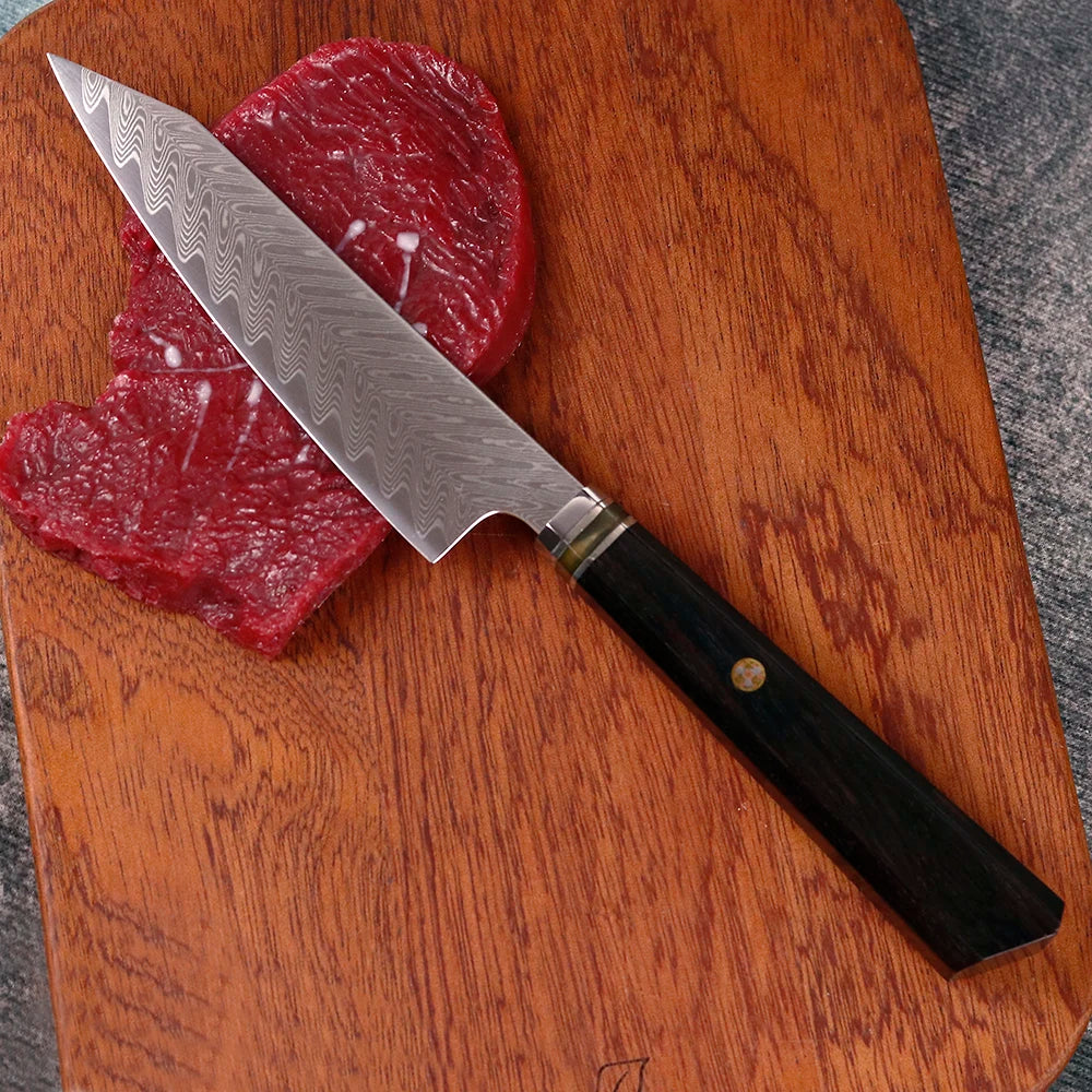 Sharp DIY Chef Fruit Utility Knife Blank VG10 Damascus Steel Blade Material Semi-finished Knife Embryo Japanese Style