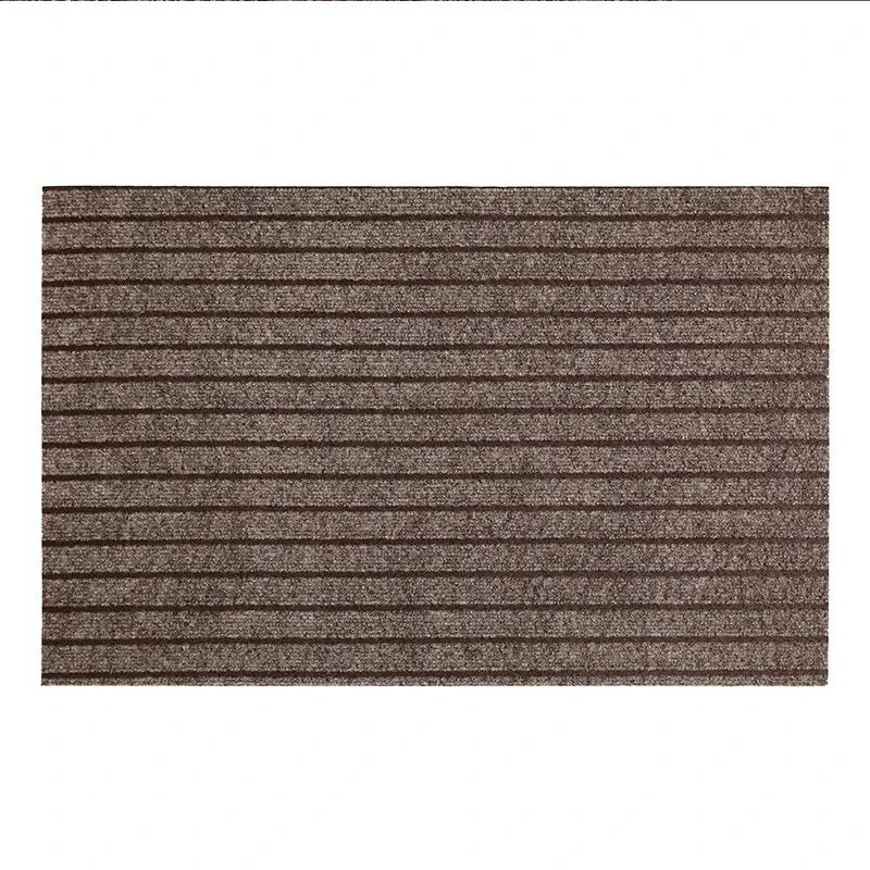 Modern Minimalist Square Floor Mat - Durable, Stain/Fade Resistant, Non-Slip Rubber Backing, Machine Washable for Indoor/Outdoor