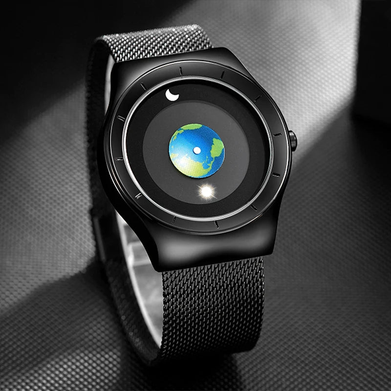 Minimalist Unisex Watch for Men Women Couple Simple Style Unique Dial Quartz Wristwatch Male Female Unique Pointer Wrist Clock