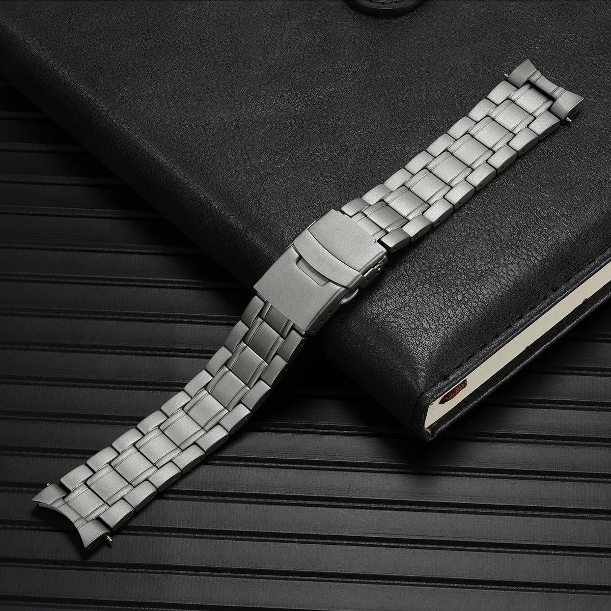 BERNY Quick Release 20m Full Titanium Watch Bands with Titanium Clasp Bracelet for BERNY T2566MS/T2576MS Watch Replace
