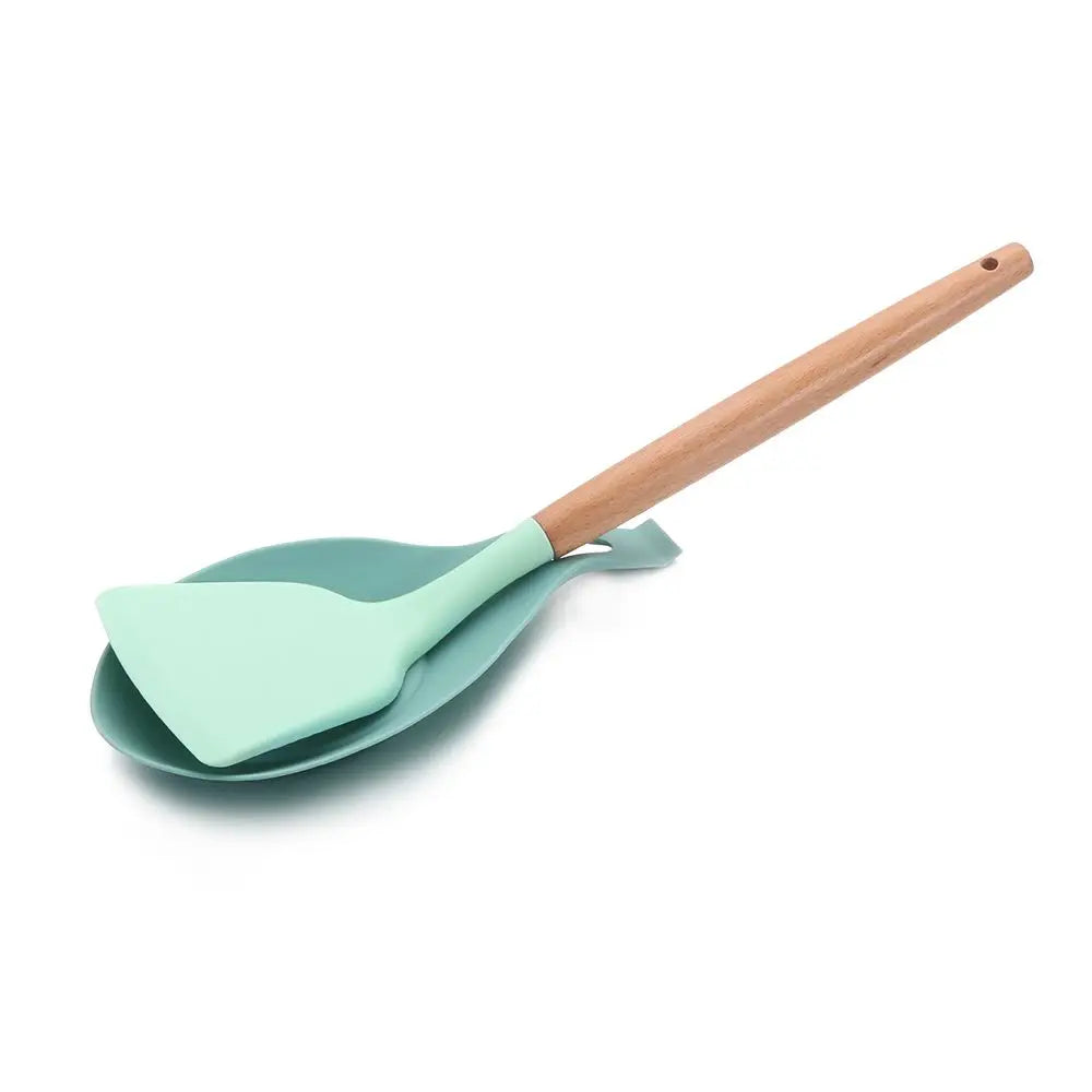 Silicone Spoon Holder Rest Pad Kitchen Utensils Spatula Eggbeater Heat Resistant Placemat Tray Insulation Mats Kitchen Tools
