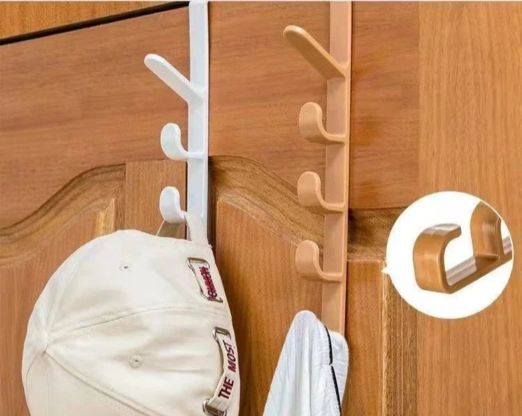 1pcs Plastic Hook Cabinet Door Hanging Rack Gadgets Holders Desk Shelves Kitchen Utensils Storage Organizer Bathroom Accessories