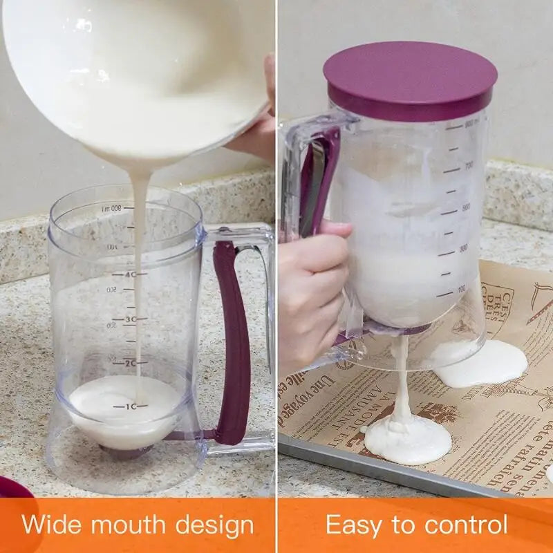 Pancake Batter Dispenser Batter Separator Bakeware Kitchen Tool for Pancakes Cupcake Waffle Muffin Mix Crepe Cake Baking Supplie