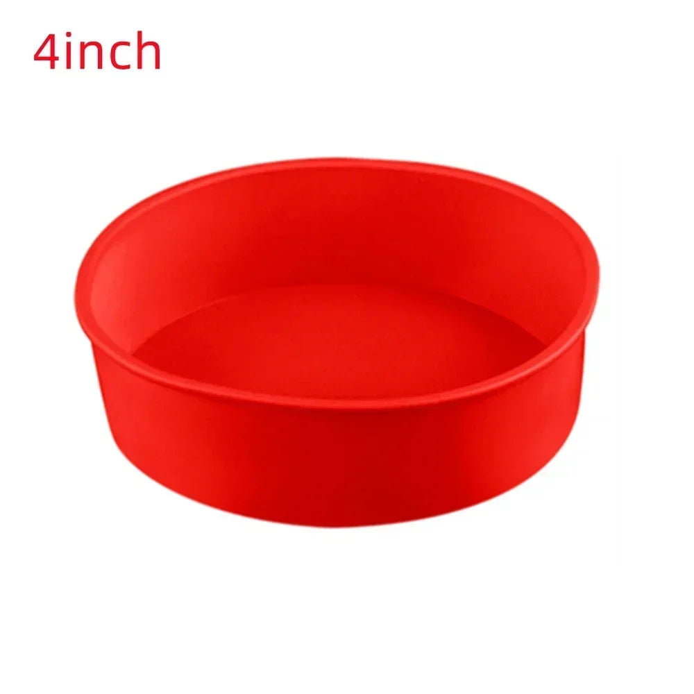 6pcs Silicone Cake Mold 4inch Tray Pans Round Baking Mold Kitchen Silicone Nonstick Baking Pans Reusable Cake Pans Bakingt Tools