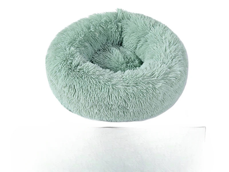 Winter Plush Pet Nest - Washable Round Bed for Cats and Dogs