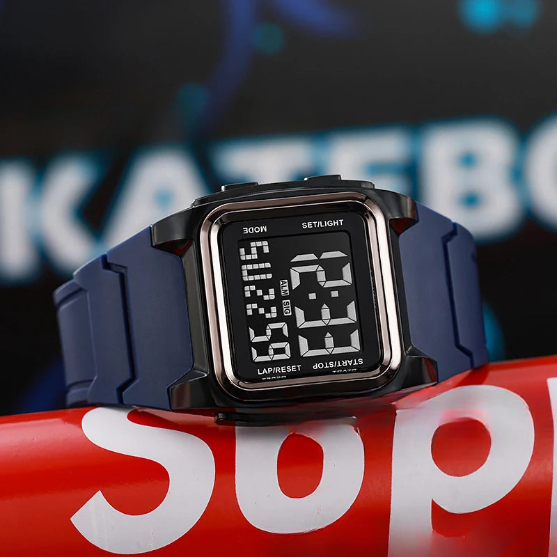 Men's Digital Watches Waterproof Men Sports Watch Luminous Multifunction Clock Outdoor Running Student Fitness Wristwatch