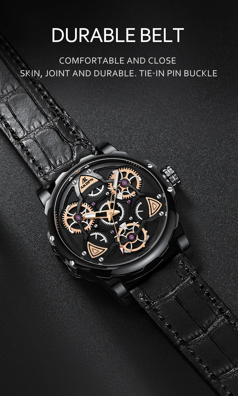 A high-end men's watch with cool retro and trendy style quartz watch