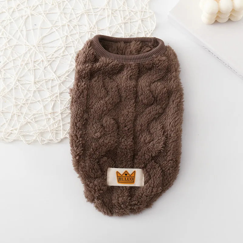 Cute Dog & Cat Sweater - Cozy Knit Hoodie with Harness Hole for Small Dogs