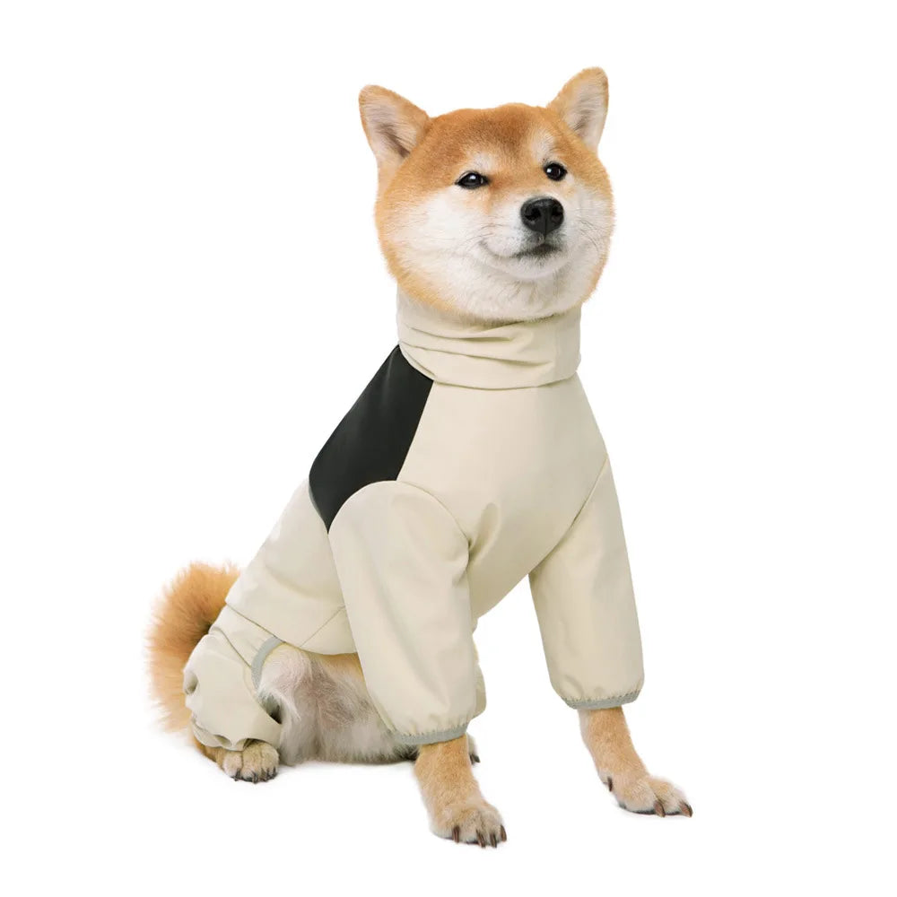 4-Leg Waterproof Dog Raincoat for Medium & Large Breeds