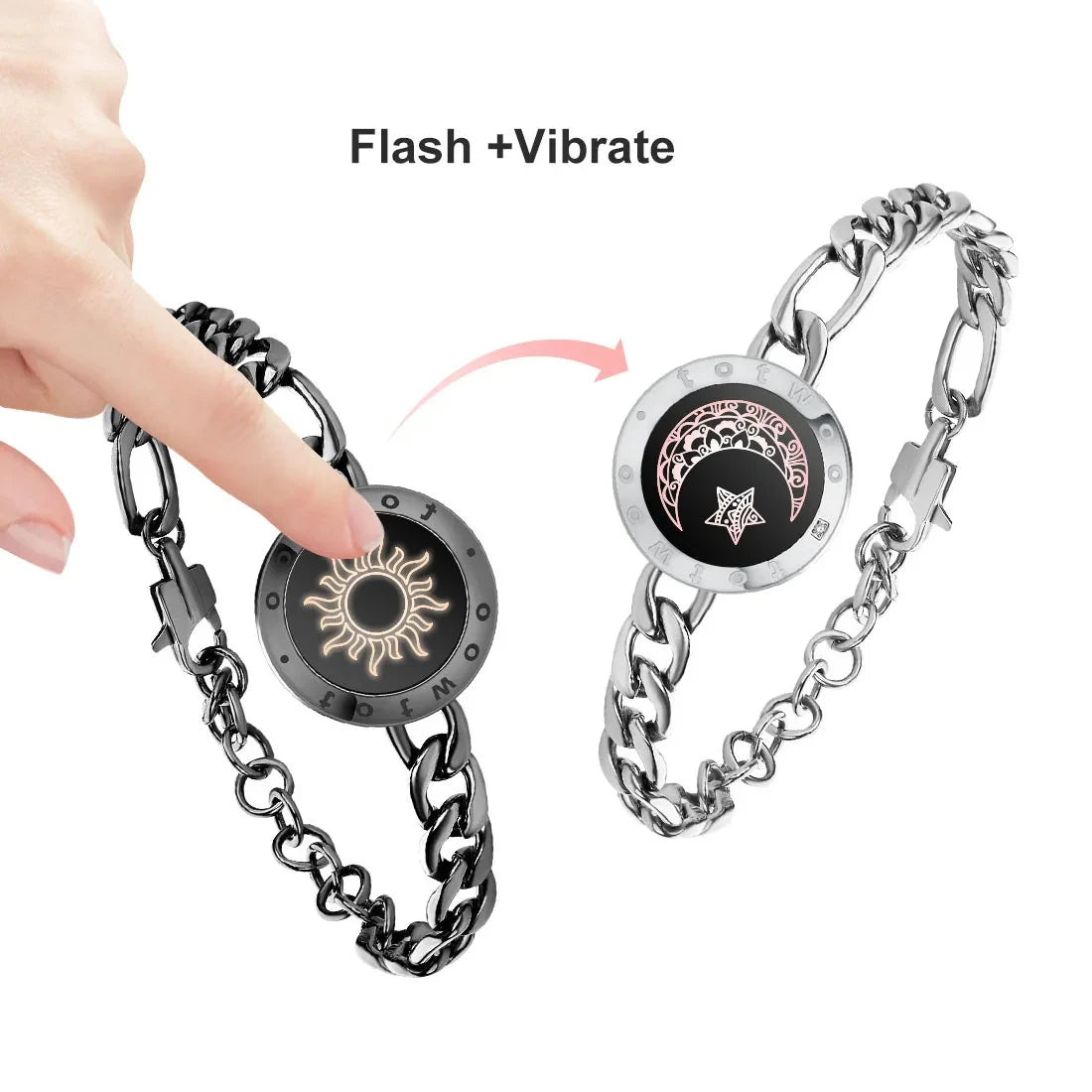 Long Distance Relationship Gifts Smart Sun&Moon Love Bracelet
