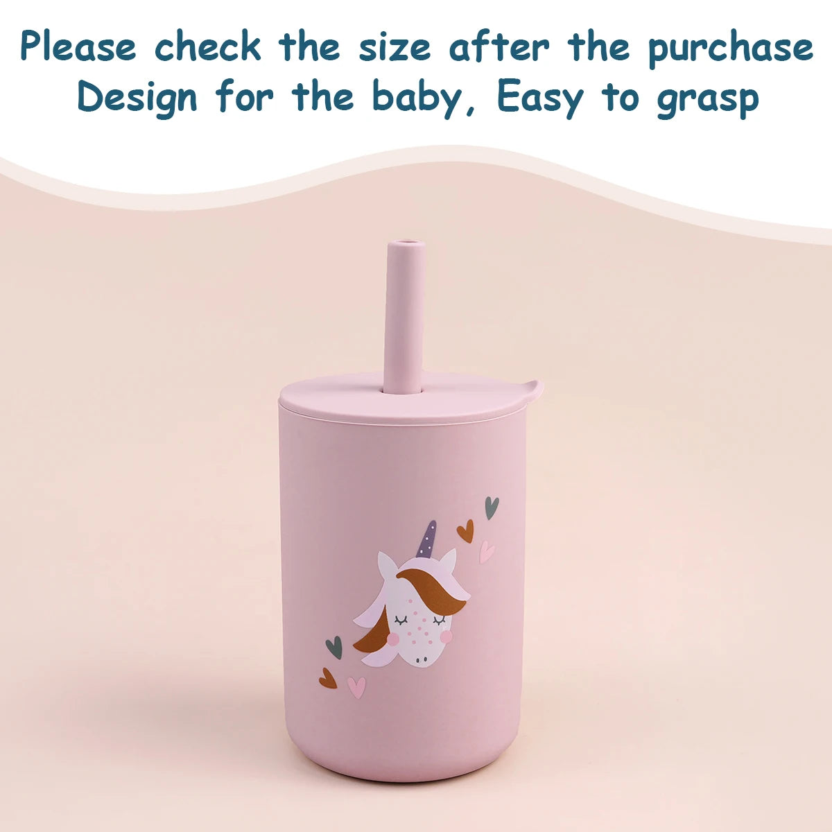 Baby Feeding Drinkware Straw Cup, Baby Learning Feeding Bottles, Anti-Hot Leakproof Silicone Tableware, Toddler Water Bottle