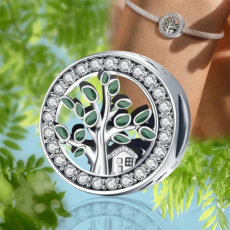Fit Pan 925 Original Bracelets Love Heart Flower Four Leaf Clover Turtle 925 Silver Charms Beads DIY Birthday Jewelry Gift