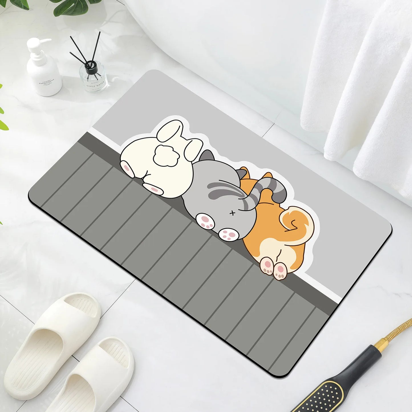 Quick-Dry Cartoon Mat
