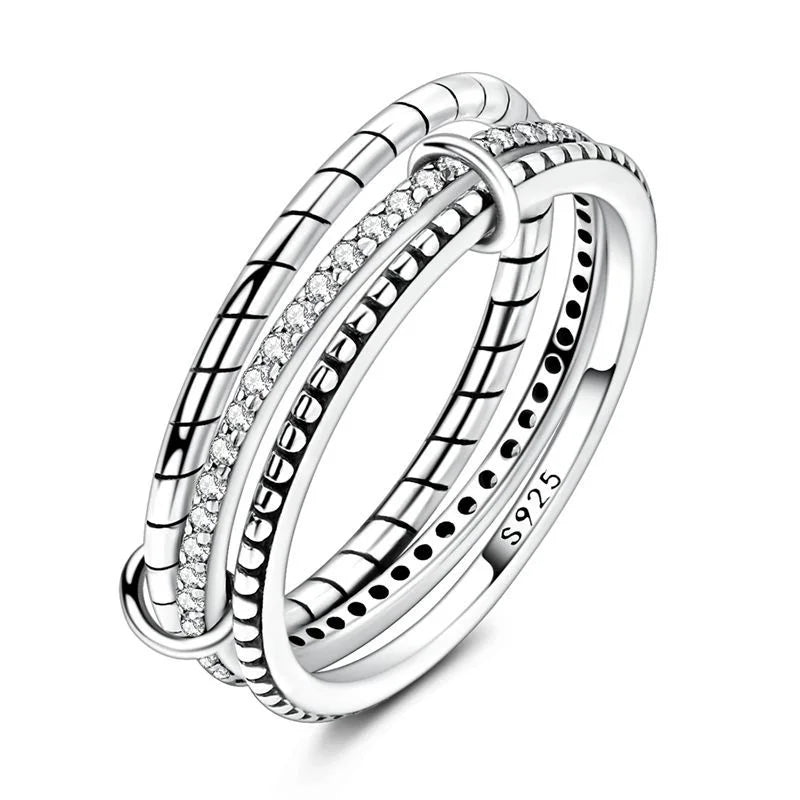 New Ring Original 925 Sterling Ring Heart Bow Sun Moon Star Flower Crown For Women Mother's Day Valentine's Day Gift DIY Jewelry