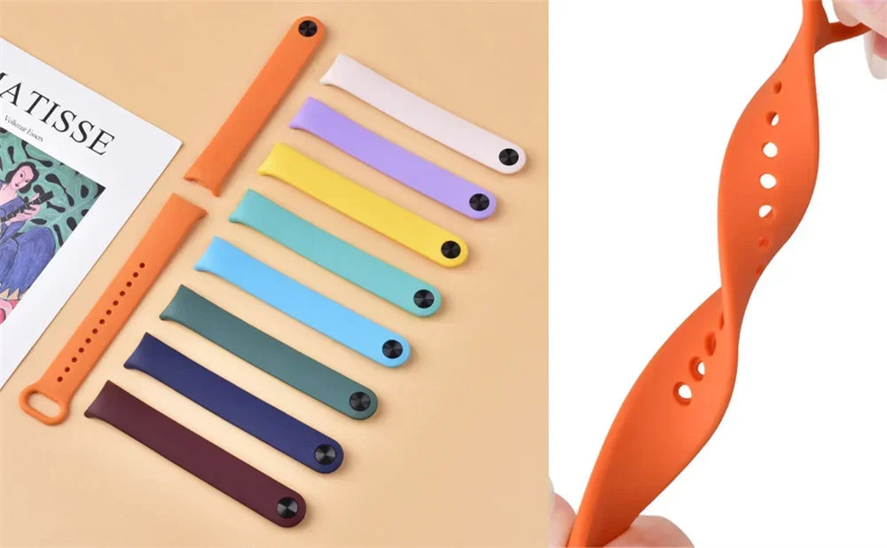 Sport Watchbands For Xiaomi Mi band 8-9 NFC Replacement miband9/8 silicone Bracelet waterproof Strap smart mi band 9 Accessories