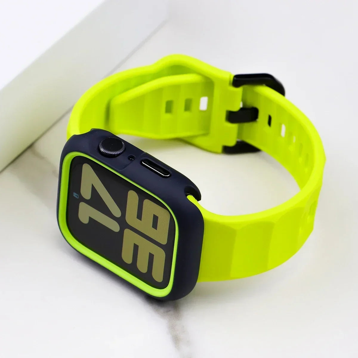 Silicone Sport Strap+Case for apple watch 9 8 7 6 SE 5 Ultra 2 Belt Bracelet Iwatch Series 49mm 45mm 41mm 44mm Protective Cover