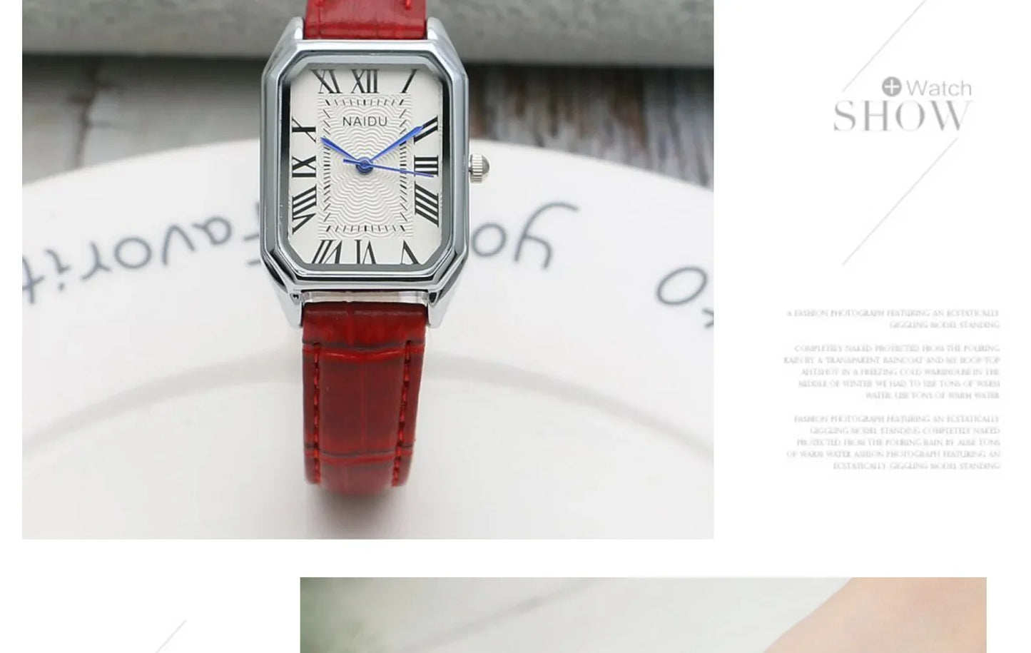 Retro Watches Classic Casual Quartz Dial Leather Strap Band Rectangle Clock Fashionable Wrist Watches for Women Wrist Watch